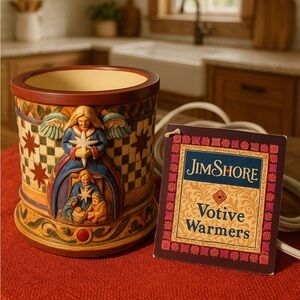 Jim Shore Nativity Angel Electric Votive Warmer • Christmas Holiday Decor